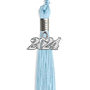 Light Blue Graduation Tassel with Silver Bling Charm by Wholesale Grad Supply