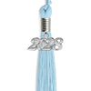 Light Blue Graduation Tassel with Silver Bling Charm by Wholesale Grad Supply