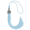 Light Blue Graduation Tassel with Silver Bling Charm by Wholesale Grad Supply
