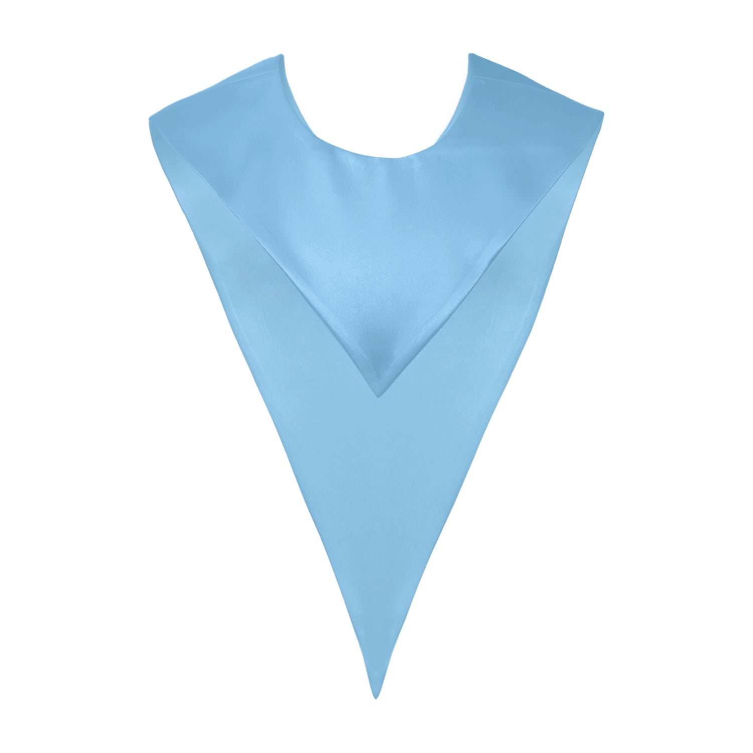 Light Blue Graduation V-Stole by Wholesale Grad Supply