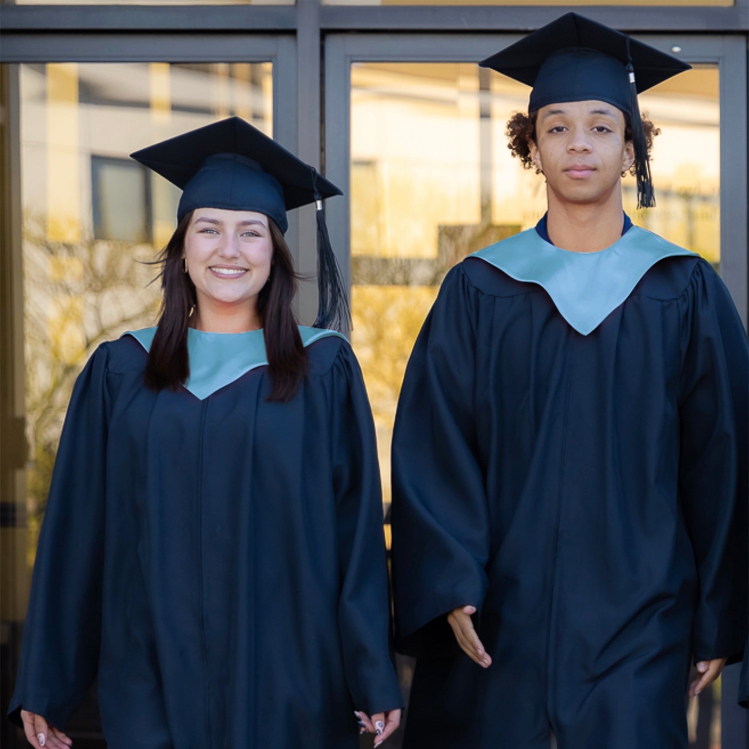 Light Blue Graduation V-Stole by Wholesale Grad Supply