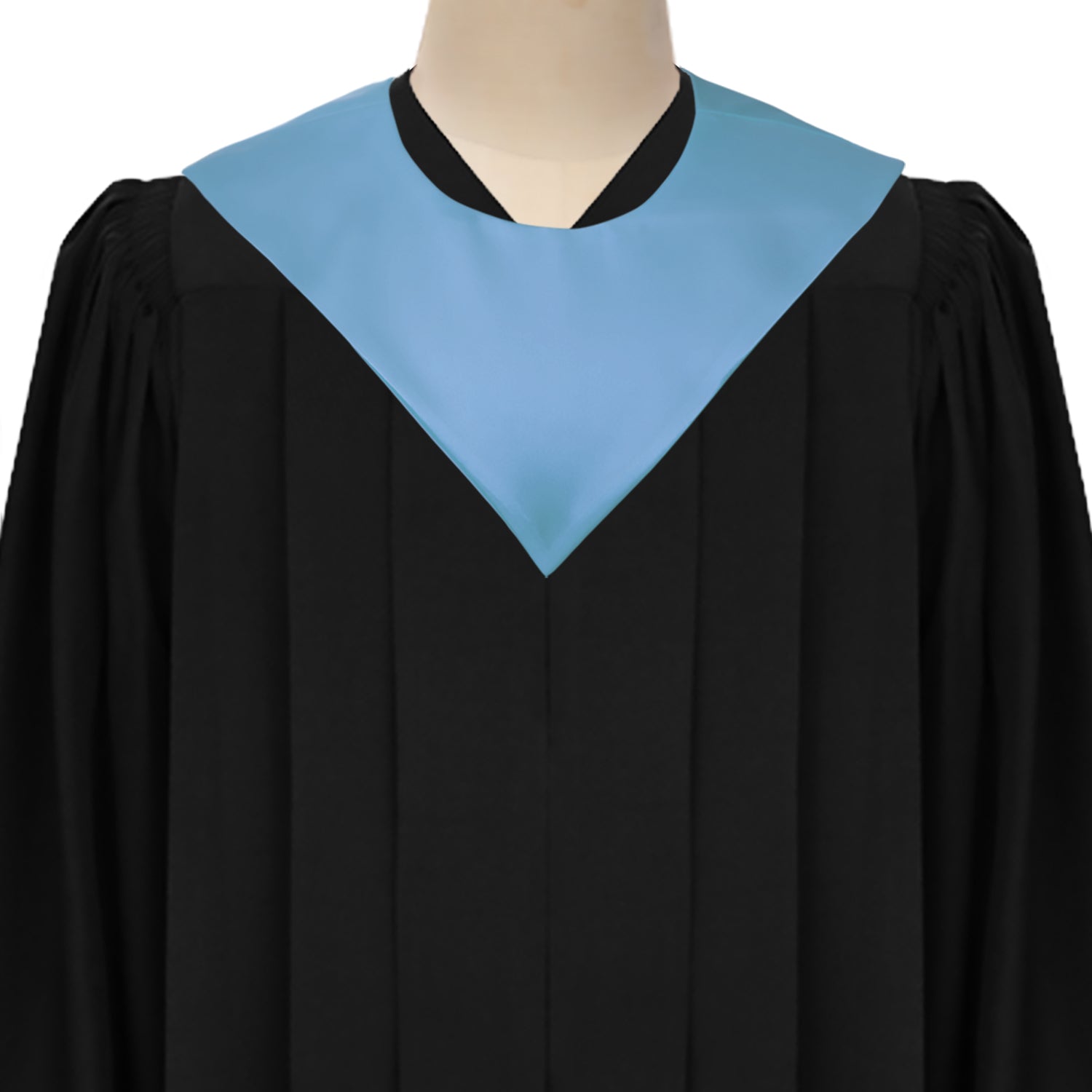 Light Blue Graduation V-Stole by Wholesale Grad Supply