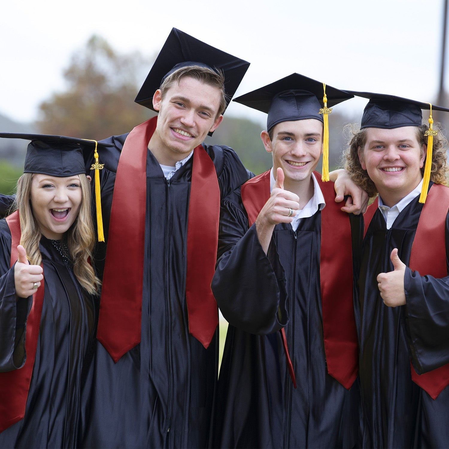 Maroon Graduation Stole by Wholesale Grad Supply