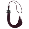 Maroon Graduation Tassel with Black Bling Charm by Wholesale Grad Supply