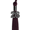Maroon Graduation Tassel with Black Bling Charm by Wholesale Grad Supply
