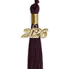 Maroon Graduation Tassel with Gold Bling Charm by Wholesale Grad Supply