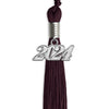 Maroon Graduation Tassel with Silver Bling Charm by Wholesale Grad Supply