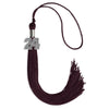 Maroon Graduation Tassel with Silver Bling Charm by Wholesale Grad Supply