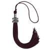 Maroon Graduation Tassel with Silver Bling Charm by Wholesale Grad Supply