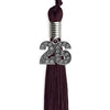 Maroon Graduation Tassel with Silver Bling Charm by Wholesale Grad Supply