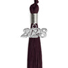 Maroon Graduation Tassel with Silver Bling Charm by Wholesale Grad Supply