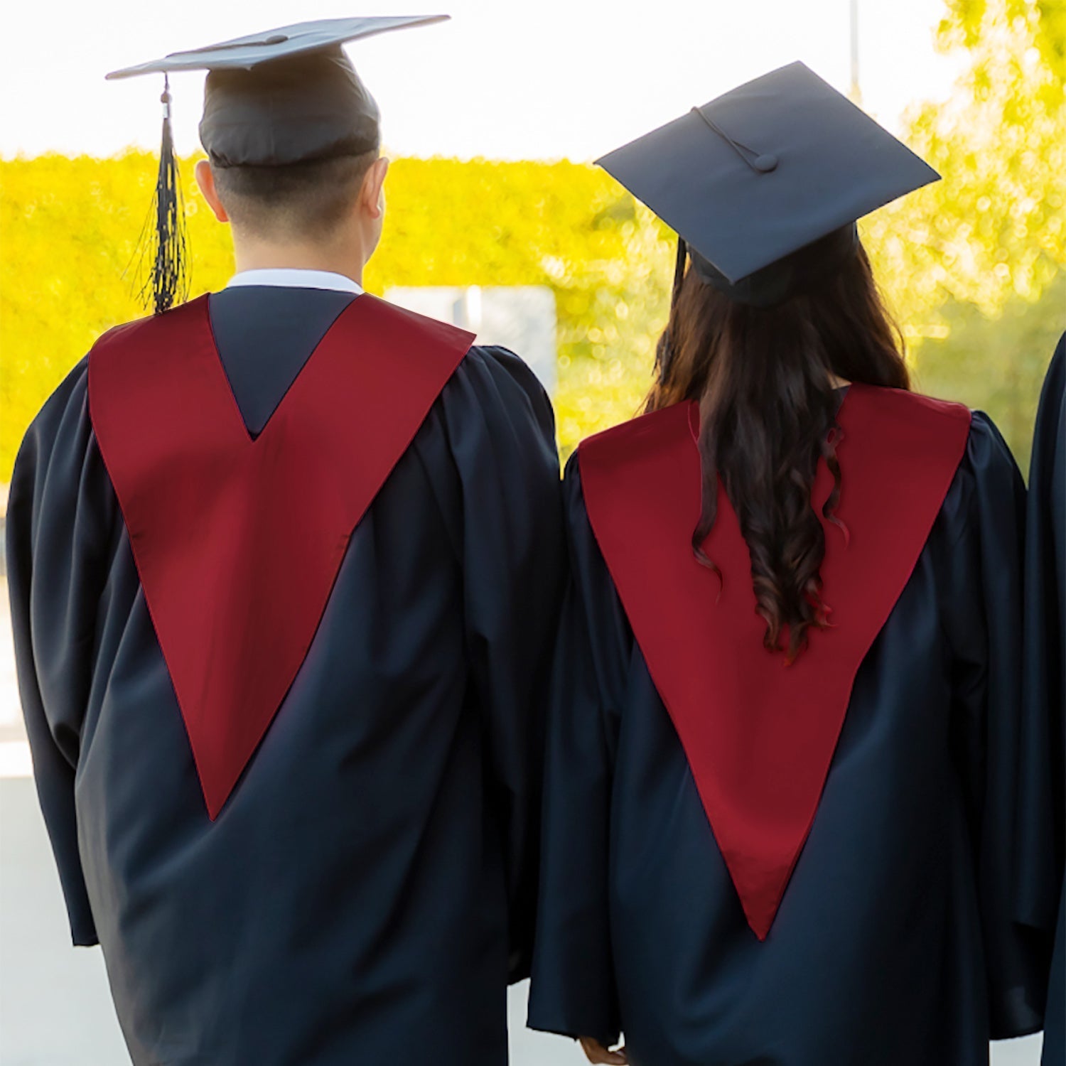 Maroon Graduation V-Stole by Wholesale Grad Supply