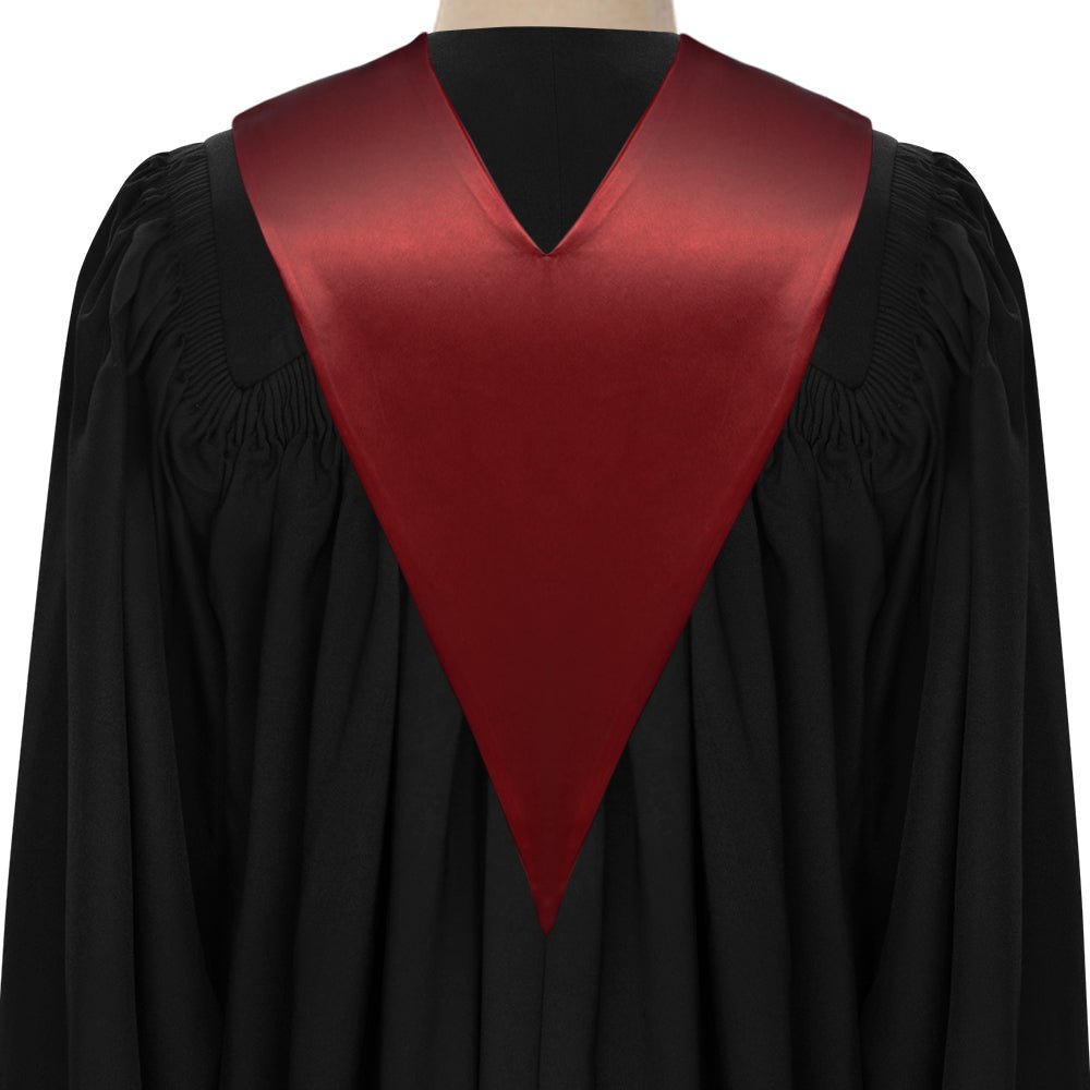 Maroon Graduation V-Stole by Wholesale Grad Supply