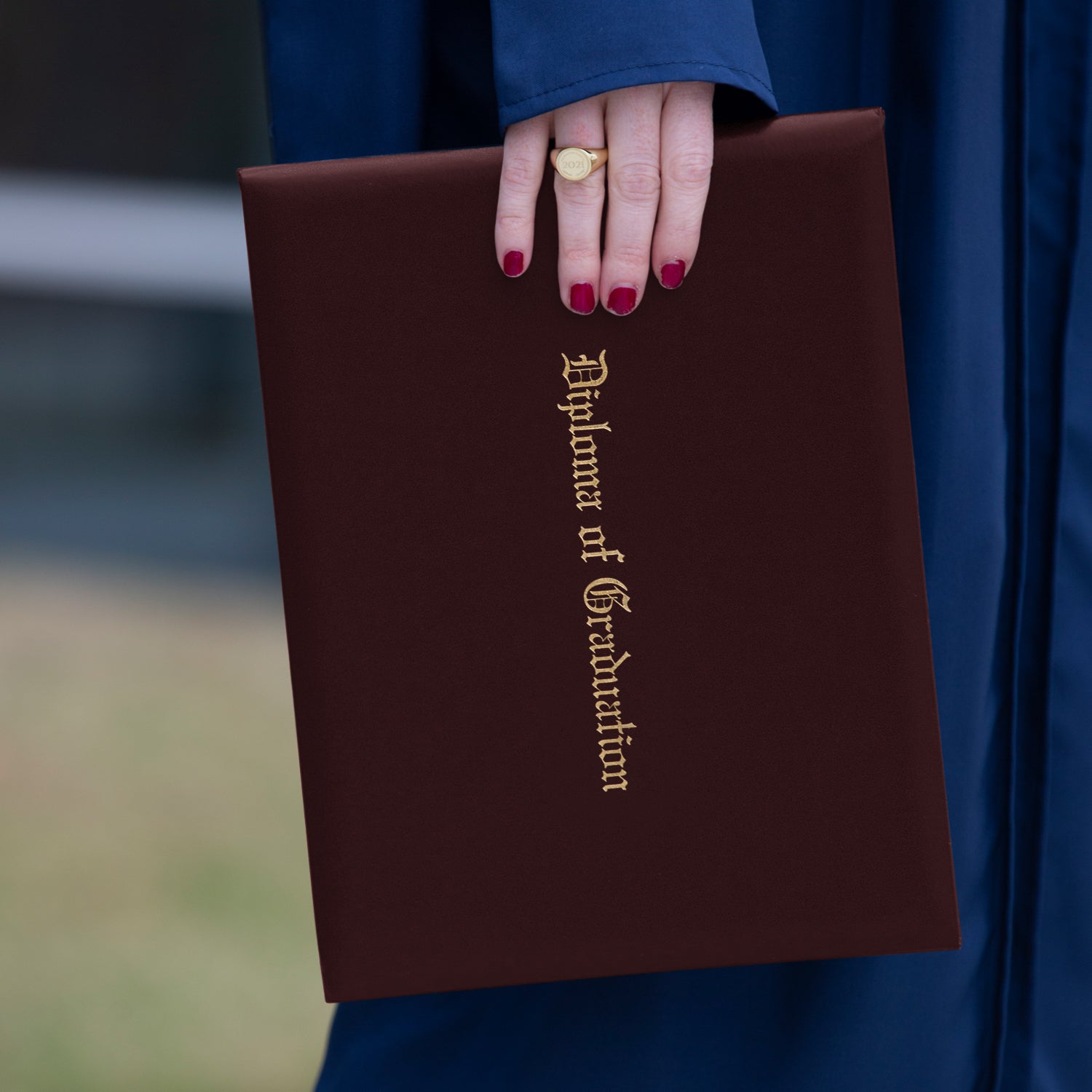 Maroon Imprinted Diploma Cover for 8.5" x 11" diploma by Wholesale Grad Supply