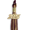 Maroon/Antique Gold Mixed Color Graduation Tassel with Gold Bling Charm by Wholesale Grad Supply