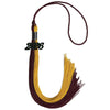 Maroon/Bright Gold Graduation Tassel with Black Bling Charm by Wholesale Grad Supply