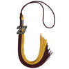 Maroon/Bright Gold Graduation Tassel with Black Bling Charm by Wholesale Grad Supply