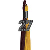 Maroon/Bright Gold Graduation Tassel with Black Bling Charm by Wholesale Grad Supply