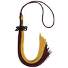 Maroon/Bright Gold Graduation Tassel with Black Bling Charm by Wholesale Grad Supply
