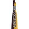 Maroon/Bright Gold Graduation Tassel with Silver Stacked Date Drop by Wholesale Grad Supply