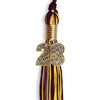 Maroon/Gold Mixed Color Graduation Tassel with Gold Bling Charm by Wholesale Grad Supply