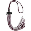 Maroon/White Mixed Color Graduation Tassel with Black Bling Charm by Wholesale Grad Supply