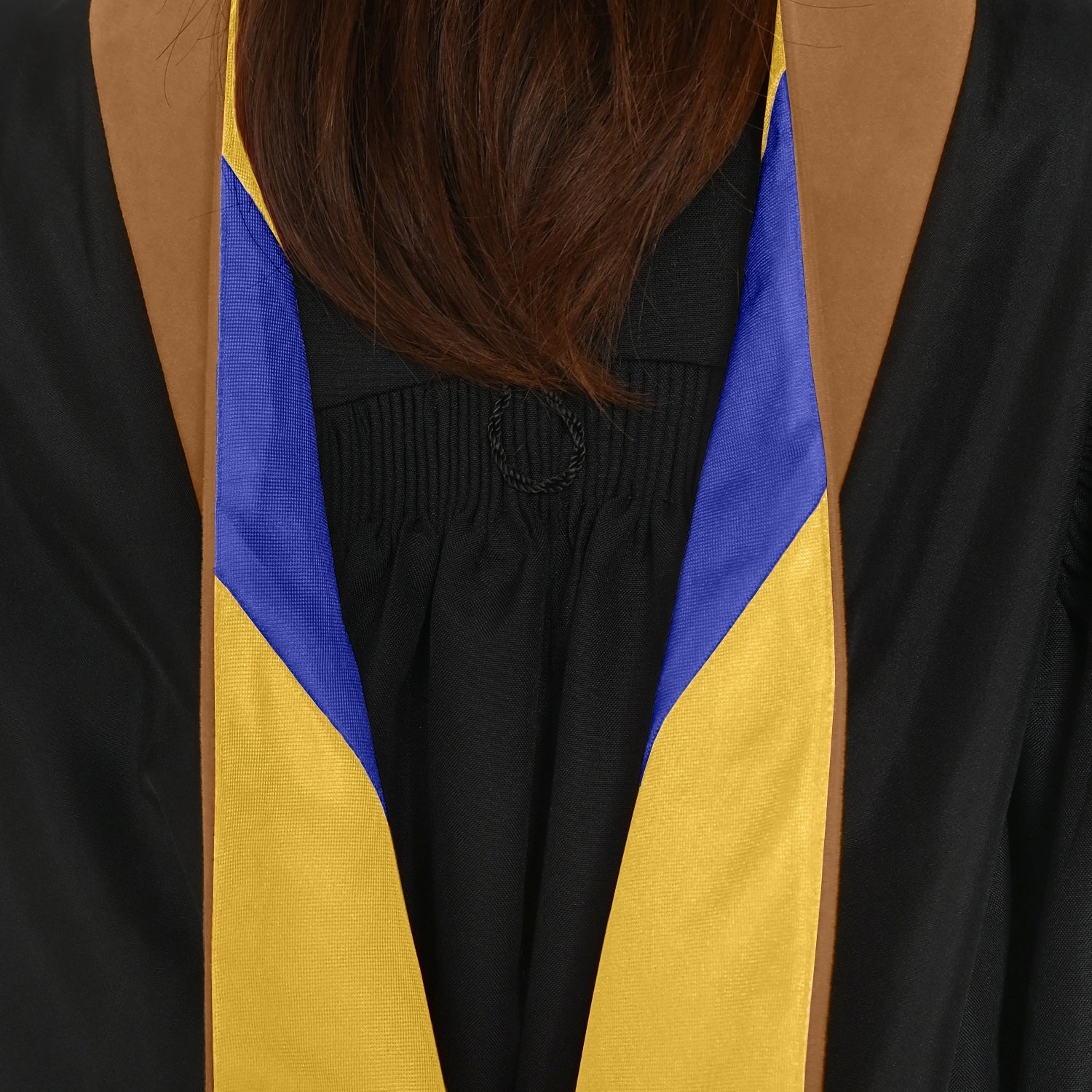 Masters Hood For Business, Accounting, Commerce, Industrial, Labor Relations - Drab/Gold/Royal Blue by Wholesale Grad Supply
