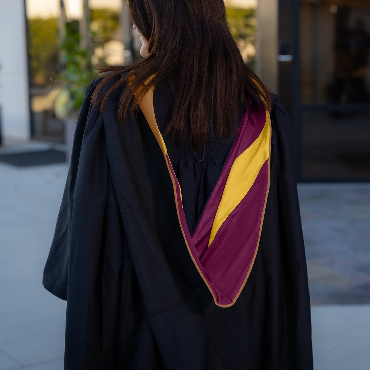 Masters Hood For Business, Accounting, Commerce, Industrial, Labor Relations - Drab/Maroon/Gold by Wholesale Grad Supply