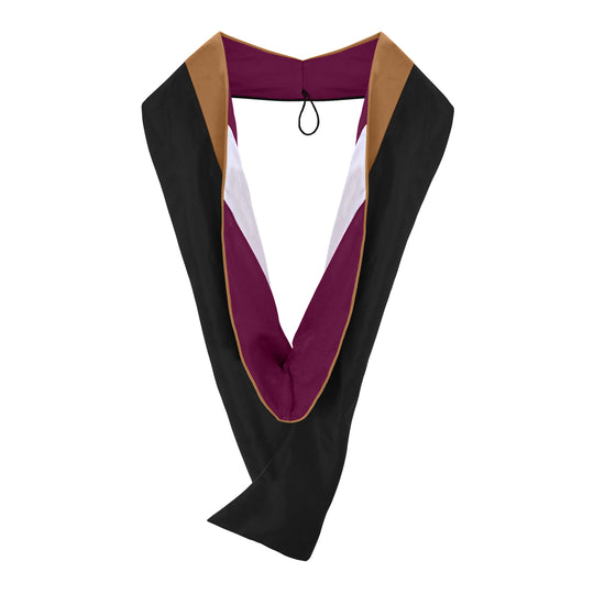 Masters Hood For Business, Accounting, Commerce, Industrial, Labor Relations - Drab/Maroon/White by Wholesale Grad Supply