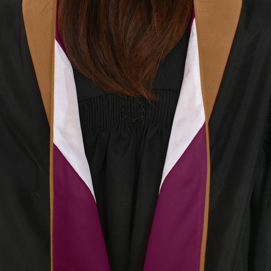 Masters Hood For Business, Accounting, Commerce, Industrial, Labor Relations - Drab/Maroon/White by Wholesale Grad Supply