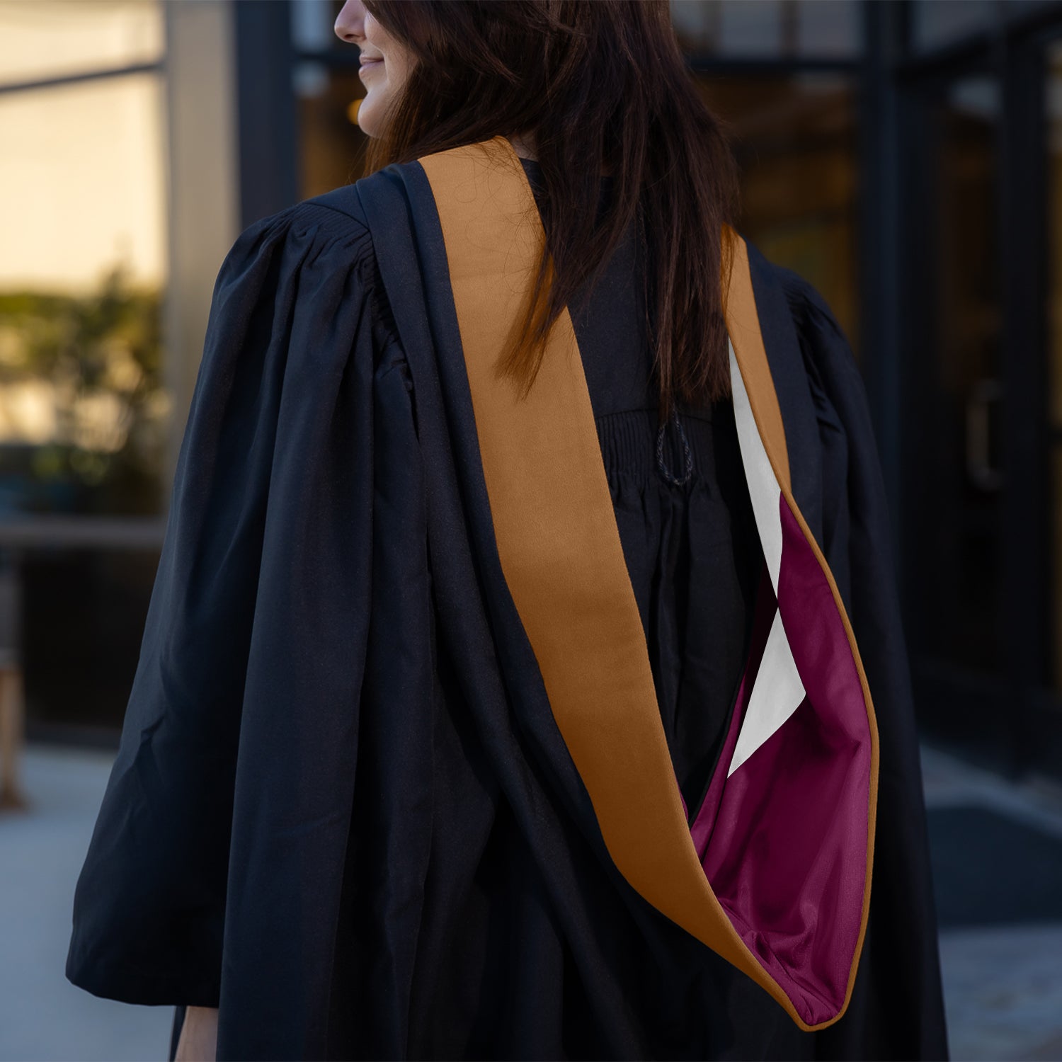 Masters Hood For Business, Accounting, Commerce, Industrial, Labor Relations - Drab/Maroon/White by Wholesale Grad Supply