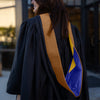 Masters Hood For Business, Accounting, Commerce, Industrial, Labor Relations - Drab/Navy Blue/Gold by Wholesale Grad Supply