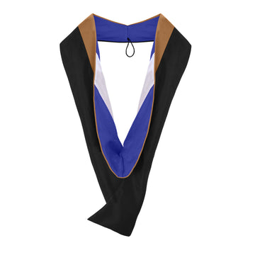 Masters Hood For Business, Accounting, Commerce, Industrial, Labor Relations - Drab/Navy Blue/White by Wholesale Grad Supply