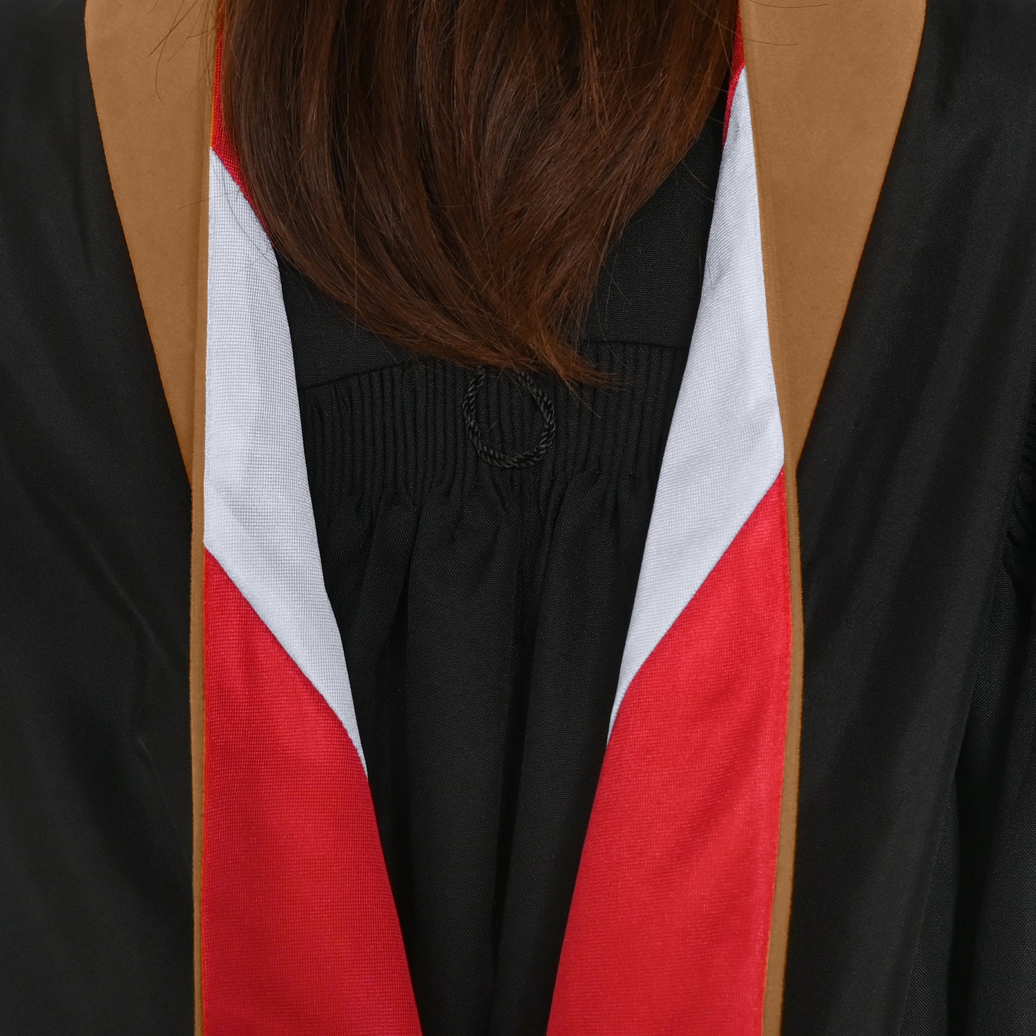 Masters Hood For Business, Accounting, Commerce, Industrial, Labor Relations - Drab/Red/Silver by Wholesale Grad Supply