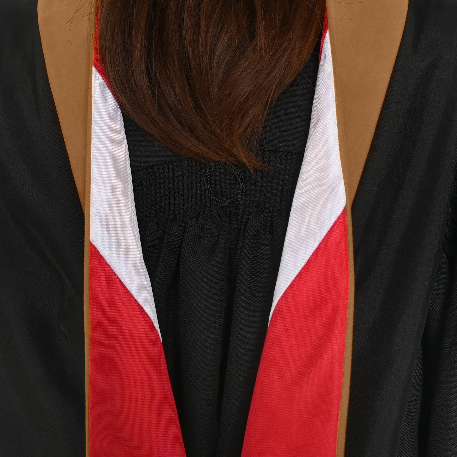 Masters Hood For Business, Accounting, Commerce, Industrial, Labor Relations - Drab/Red/White by Wholesale Grad Supply