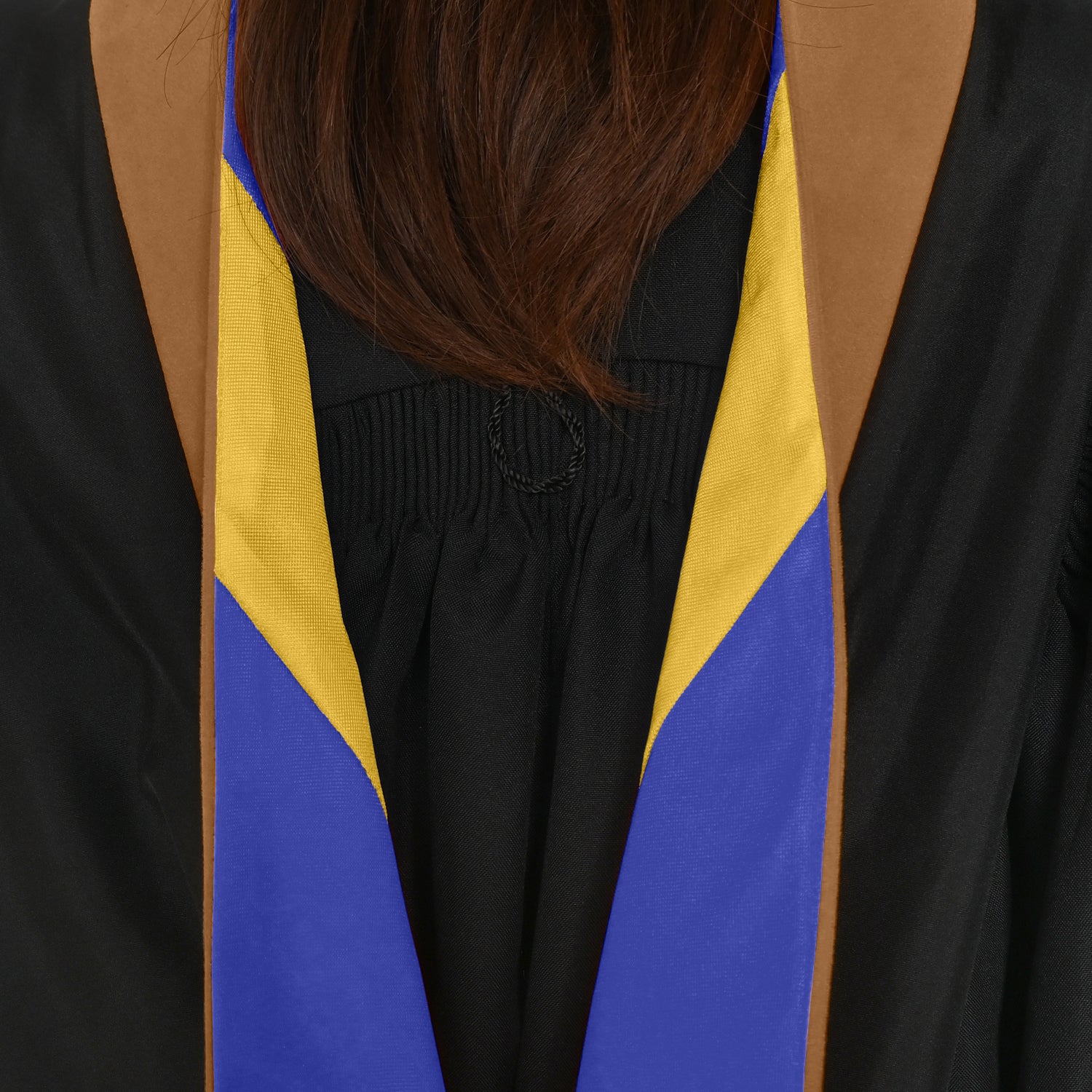 Masters Hood For Business, Accounting, Commerce, Industrial, Labor Relations - Drab/Royal Blue/Gold by Wholesale Grad Supply