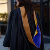 Masters Hood For Business, Accounting, Commerce, Industrial, Labor Relations - Drab/Royal Blue/Gold by Wholesale Grad Supply