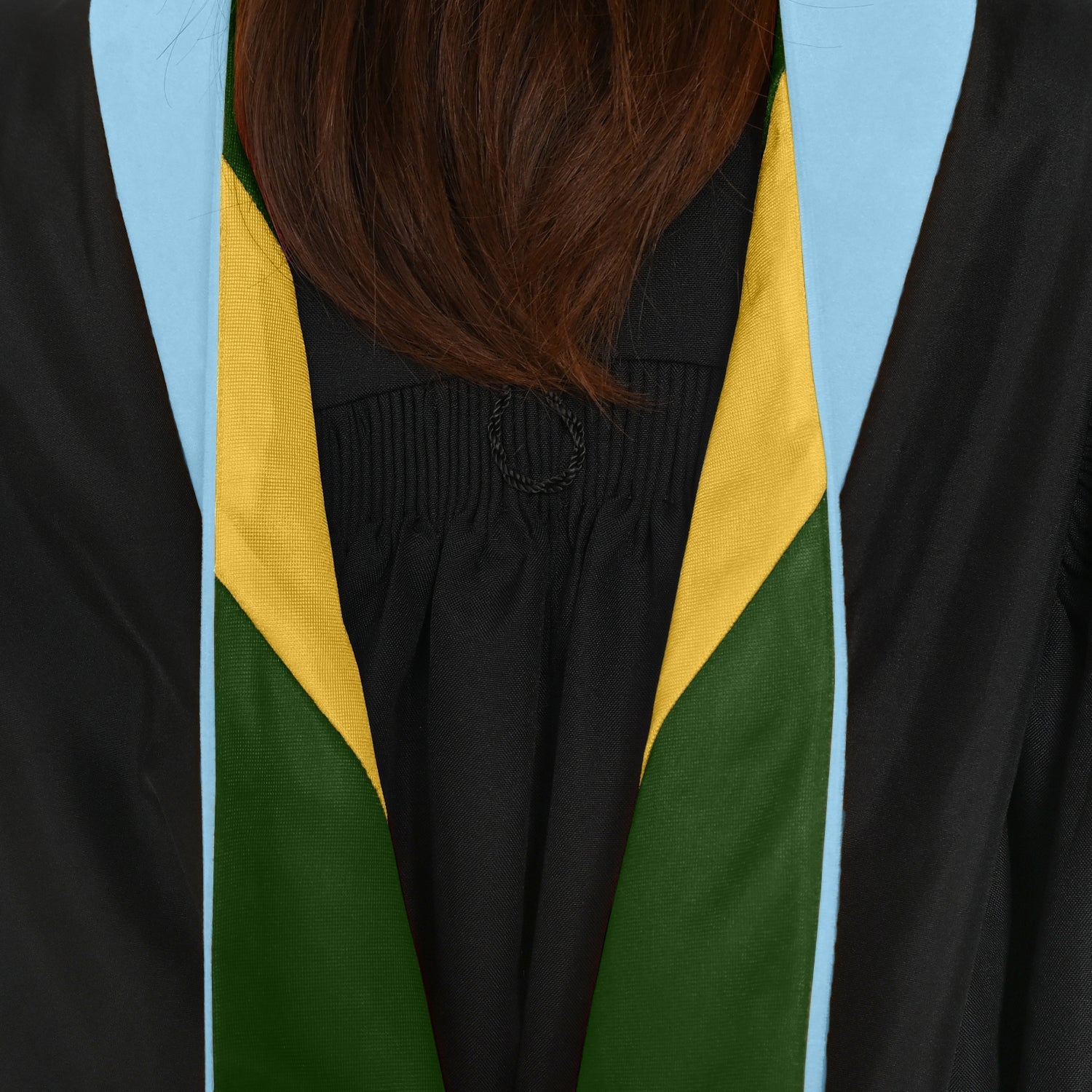Masters Hood For Education, Counseling & Guidance, Arts in Education - Light Blue/Forest Green/Gold by Wholesale Grad Supply