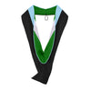 Masters Hood For Education, Counseling & Guidance, Arts in Education - Light Blue/Green/White by Wholesale Grad Supply