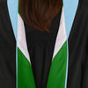Masters Hood For Education, Counseling & Guidance, Arts in Education - Light Blue/Green/White by Wholesale Grad Supply