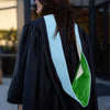 Masters Hood For Education, Counseling & Guidance, Arts in Education - Light Blue/Green/White by Wholesale Grad Supply
