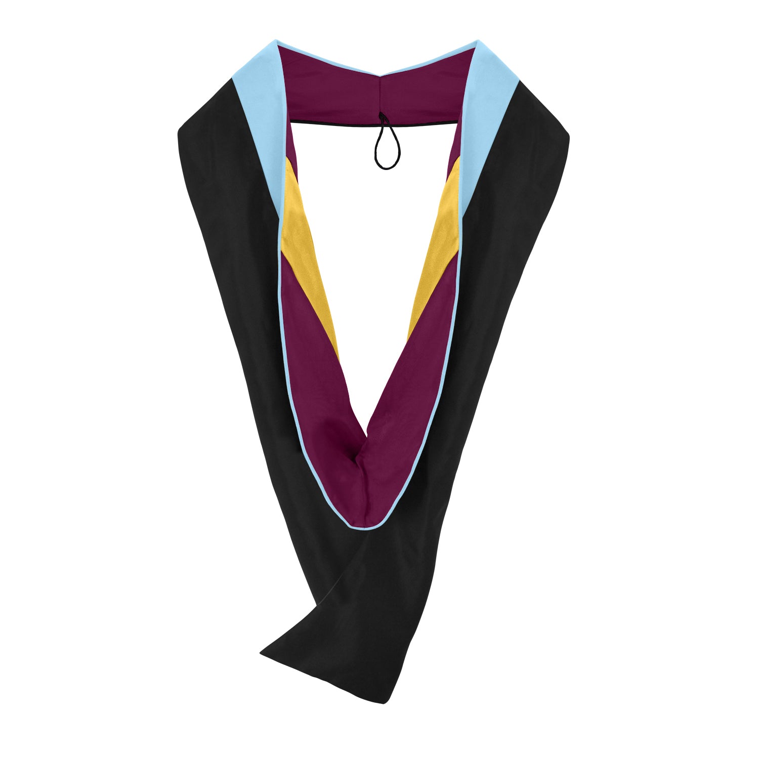 Masters Hood For Education, Counseling & Guidance, Arts in Education - Light Blue/Maroon/Gold by Wholesale Grad Supply