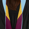 Masters Hood For Education, Counseling & Guidance, Arts in Education - Light Blue/Maroon/Gold by Wholesale Grad Supply