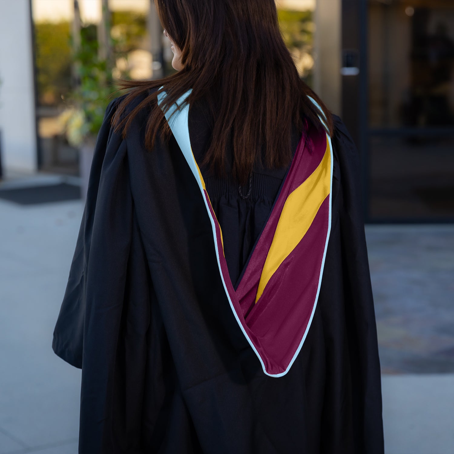 Masters Hood For Education, Counseling & Guidance, Arts in Education - Light Blue/Maroon/Gold by Wholesale Grad Supply