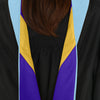Masters Hood For Education, Counseling & Guidance, Arts in Education - Light Blue/Purple/Gold by Wholesale Grad Supply