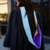 Masters Hood For Education, Counseling & Guidance, Arts in Education - Light Blue/Purple/Gold by Wholesale Grad Supply
