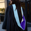 Masters Hood For Education, Counseling & Guidance, Arts in Education - Light Blue/Purple/White by Wholesale Grad Supply