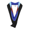 Masters Hood For Education, Counseling & Guidance, Arts in Education - Light Blue/Royal Blue/Cardinal by Wholesale Grad Supply