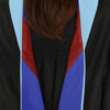 Masters Hood For Education, Counseling & Guidance, Arts in Education - Light Blue/Royal Blue/Cardinal by Wholesale Grad Supply