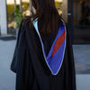 Masters Hood For Education, Counseling & Guidance, Arts in Education - Light Blue/Royal Blue/Cardinal by Wholesale Grad Supply